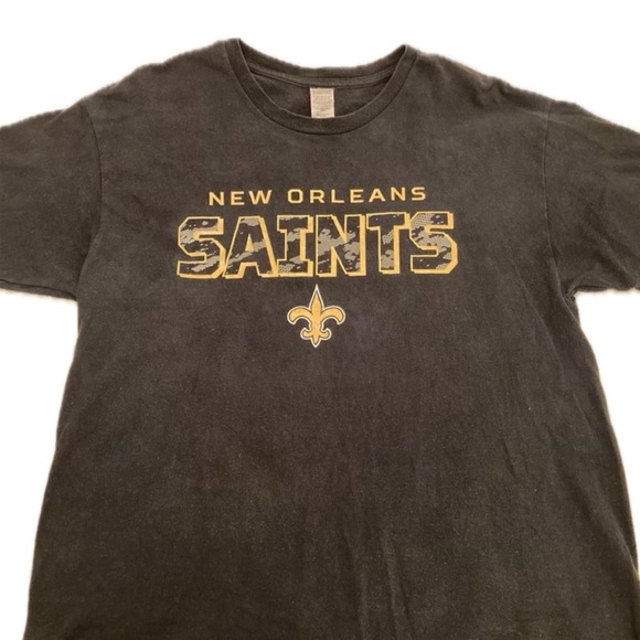 NFL Other - NFL New Orleans Saints Black Gold Camo Short Sleeve Mens Sporty Tee Shirt Large